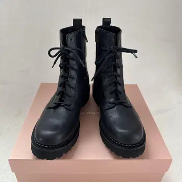 [ FABIO RUSCONI ] 레이스업 가죽 부츠 39