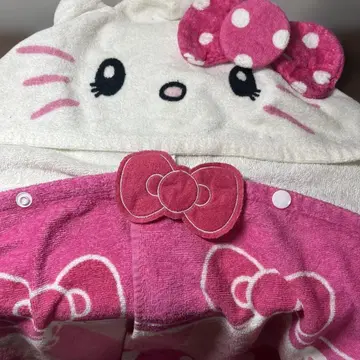 헬로키티 USJ 후드 타월 핑크
