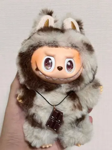 zimomo 복슬복슬 초콜릿 봉제 인형 키링