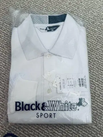 새상품 Black & White 블랙 앤 화이트 긴팔 골프 셔츠 LL