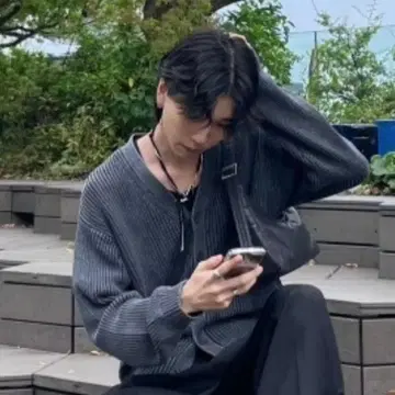Chikashitsu +dirty wash cotton cardigan