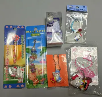 낱개 판매 불가 헤이세이 레트로 키티 끈 스트랩 키링 일광화상 키티