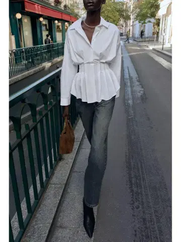 플리츠 포플린 셔츠 zara 2025aw 최신작