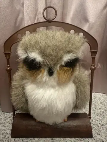 올빼미 봉제 인형 스탠드 포함 약 30cm