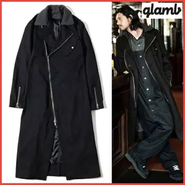 택 포함 새상품 glamb 지퍼 라이더스 롱 트렌치 코트 2