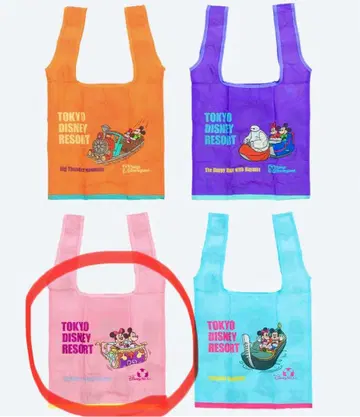 디즈니 캡슐 토이 에코백 핑크