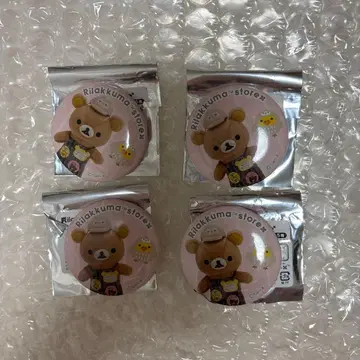 리락쿠마 복복 점장 캔뱃지 4개 세트
