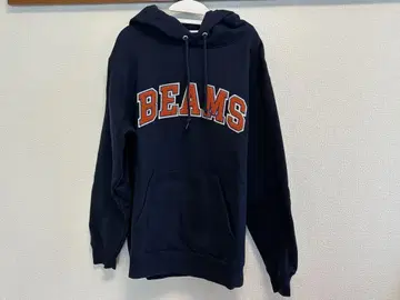 BEAMS 베이직 후디 로고 후드티