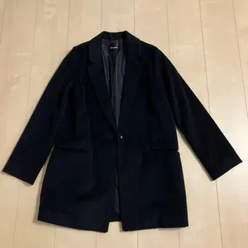 Loungedress 다크 네이비 체스터 코트
