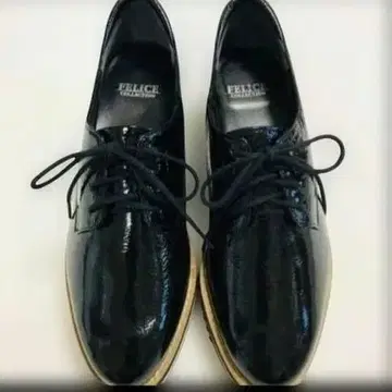 [ FELICE collection ] 에나멜 신발 에나멜 레이스업
