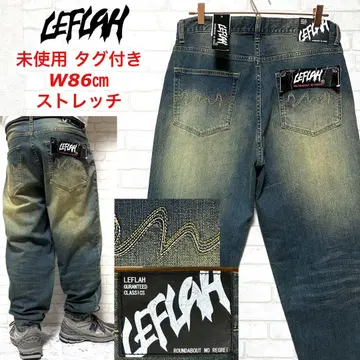 [ 미사용 택 포함 ] LEFLAH Baggy Denim 스트레치 배기진