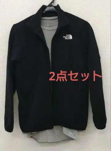 THE NORTH FACE 블랙 자켓과 그레이트 상의 세트
