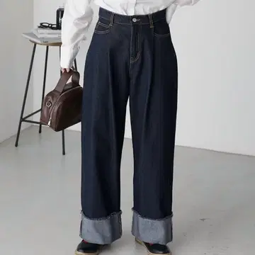 인디고 블루 데님 팬츠 M/L 사이즈