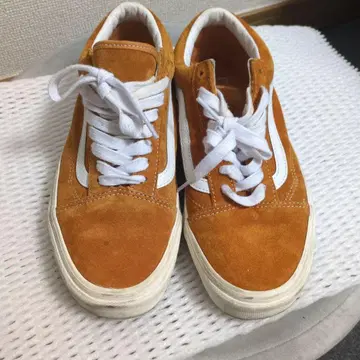 VANS 오렌지 스웨이드 스니커즈