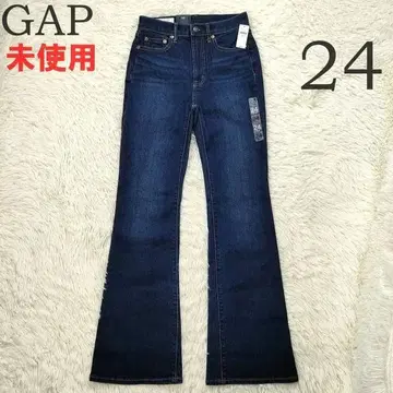 택 포함 미사용 새상품 GAP 갭 플레어 데님 팬츠 사이즈 24 블루