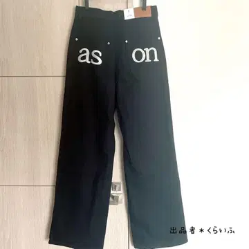 as'on 블랙 데님 팬츠 S 사이즈