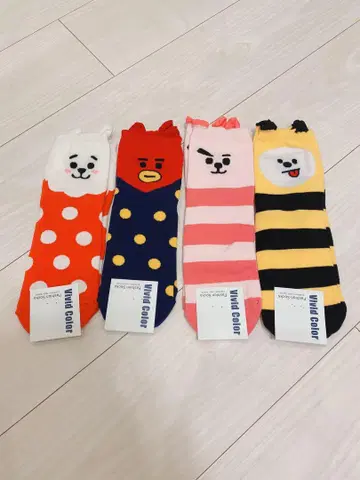 [ 새상품 ] BT21 양말 4족 세트