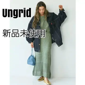 택 포함 새상품 Ungrid 언그리드 자카드 편직 니트 스커트 사이즈 F