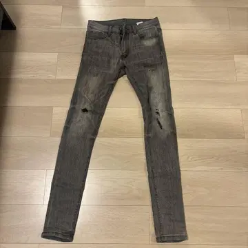 mnml 데미지 데님 그레이