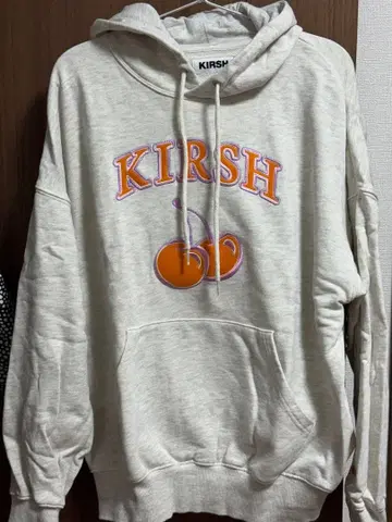 KIRSH 체리 자수 후드 부착 후드티