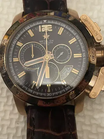 METAL.CH 손목시계 크로노그래프 스위스산 남성용 작동품