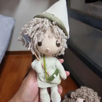 봉제 인형 마스코트 화이트 그린