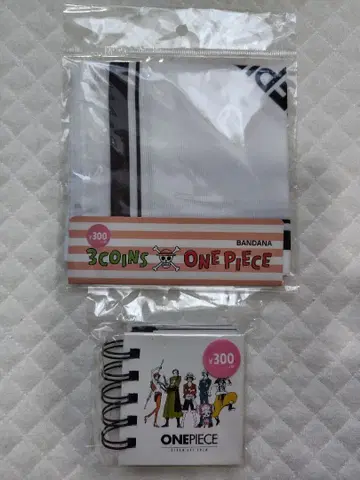 ONE PIECE 반다나 반지 메모지 2세트 3COINS 콜라보