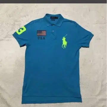 랄프 로렌 파란색 피케 셔츠 반팔
