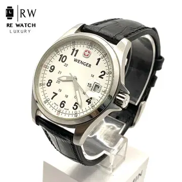 7-3948 Wenger 7270X 아날로그 손목시계 화이트 다이얼