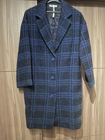 [ 클리닝 완료 ] 츠모리치사토 체크 무늬 체스터 코트 사이즈 2