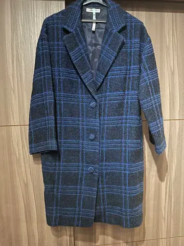 [ 클리닝 완료 ] 츠모리치사토 체크 무늬 체스터 코트 사이즈 2