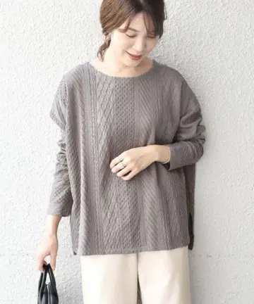 새상품 SHIPS 케이블 백지퍼 풀오버