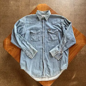 화이트 택 Wrangler 웨스턴 셔츠 한국제
