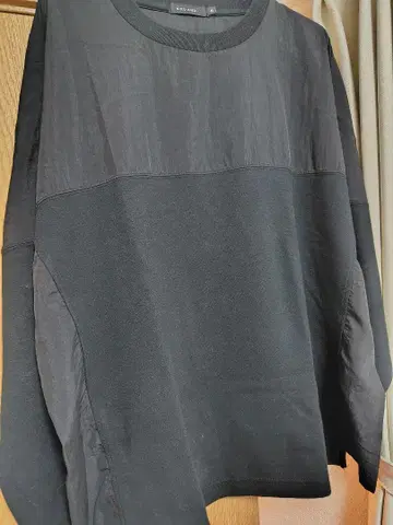 블랙 긴팔 티셔츠 믹스 긴팔 M