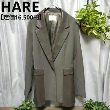 HARE 절개 자켓 베이지 프리 하레 자켓F 인조 가죽