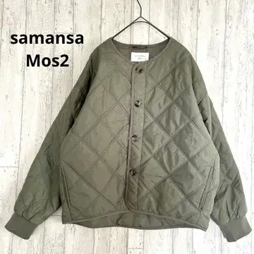 사만사 모스모스 노카라 퀼트 블루종 [ F ] 아우터 자켓 카키