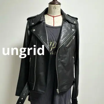 ungrid 램 가죽 더블 라이더 자켓