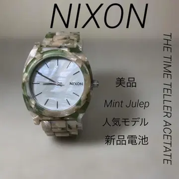 NIXON 손목시계 타임 텔러 아세테이트 민트 줄렙
