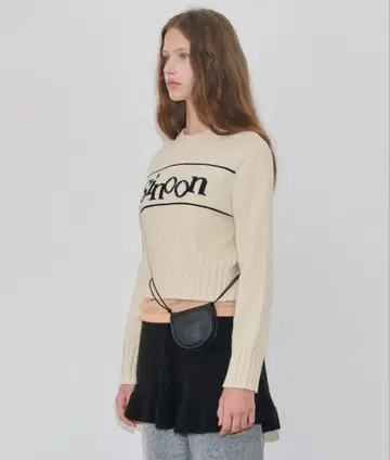 SINOON 로고 니트 오트밀