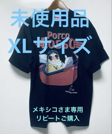 미사용품 PORCO ROSSO S/S TEE BLACK