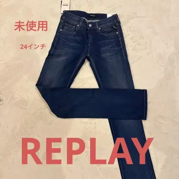 REPLAY 스키니 데님 24/32 다크 블루