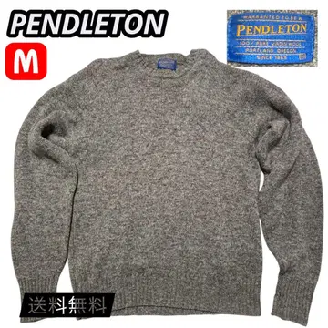 하자품 90's PENDLETON 스웨터 M 울 펜들턴 그레이