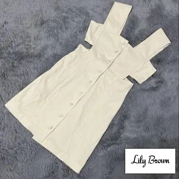 새상품급 Lily Braun 릴리 브라운 2way 오버롤 스커트 XS