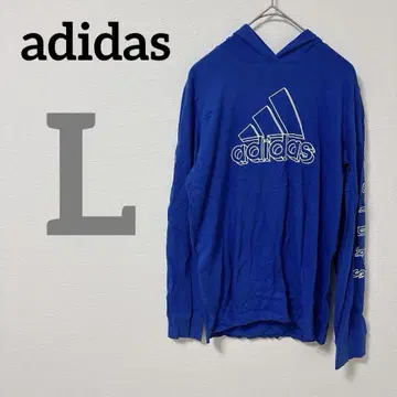 adidas [ L ] 티셔츠 파랑 긴팔 T셔츠 얇은 소재 아디다스