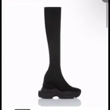 YELLO BLACK DOUBLE SNEAKER LONG BOOTS