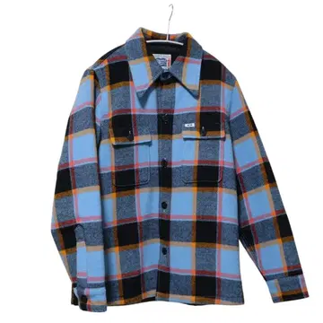N-400 stormyblue 체크 셔츠 자켓 속기모 M