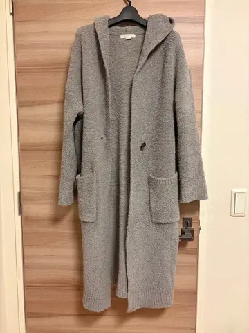 RH 론 헤르만 베어풋 후드 부착 그레이 롱 가디건