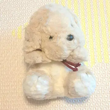 우메키치 크림색 강아지 봉제 인형 오리엔탈 토이 베이지