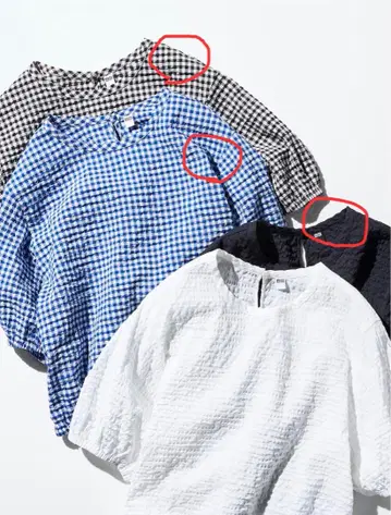 UNIQLO 시어서커 블라우스 XXL 사이즈 3색 세트 (미사용품)
