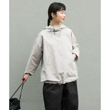 kagure 린넨코튼 아노락 그레이
